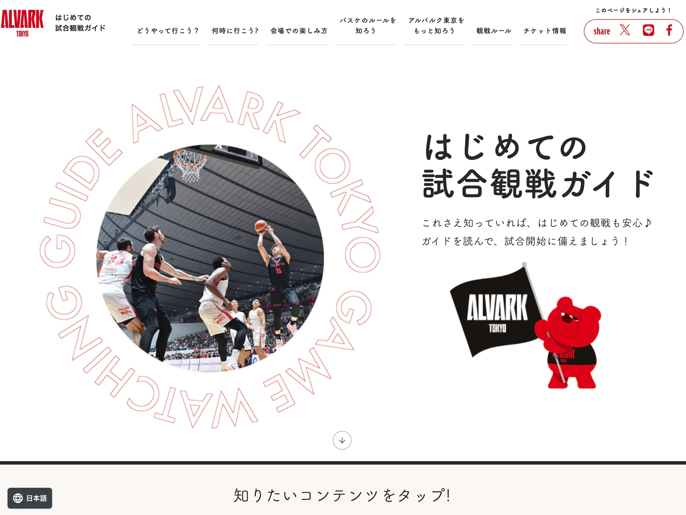 はじめての試合観戦ガイド特設ページ
